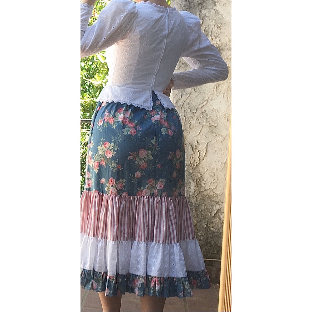 Princess Kaiulani Vintage Prairie Dress 1970s 70s - Picture 2 of 16